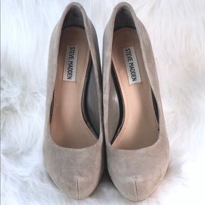 Steve Madden Traisie pumps taupe suede